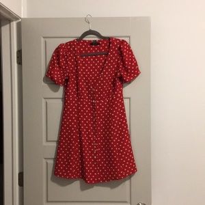 Forever 21 red & white 90s dress